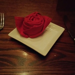 Rose napkin